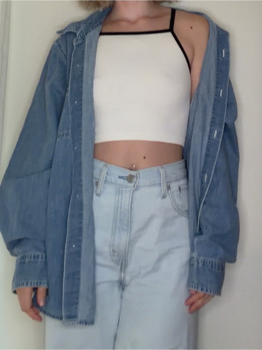 GAP Light Blue Denim Baggy Shirt Jacket